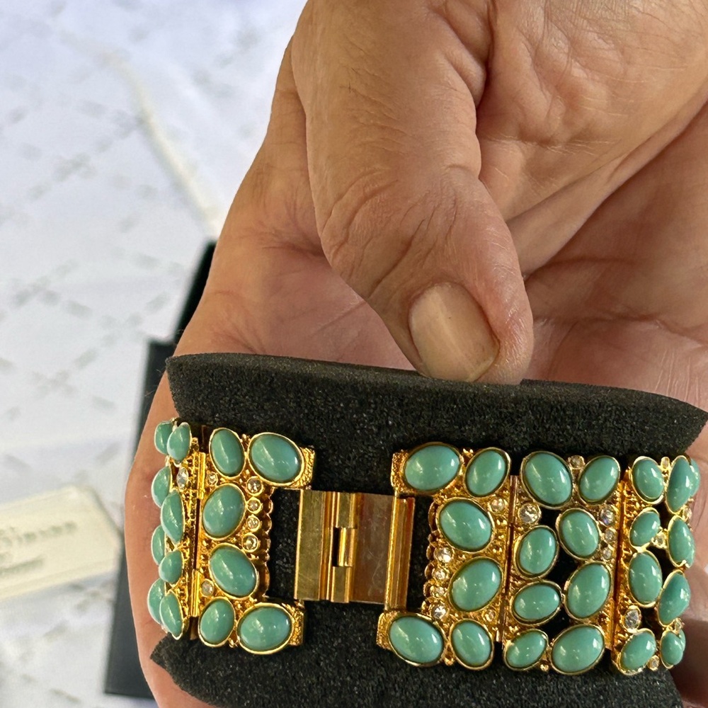 Adrienne Aqua and Gold Bracelet - Picture 2 of 6
